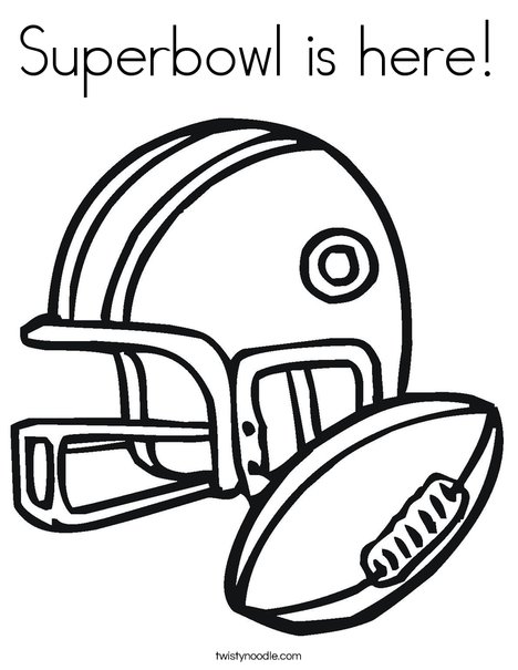 Superbowl is here coloring page