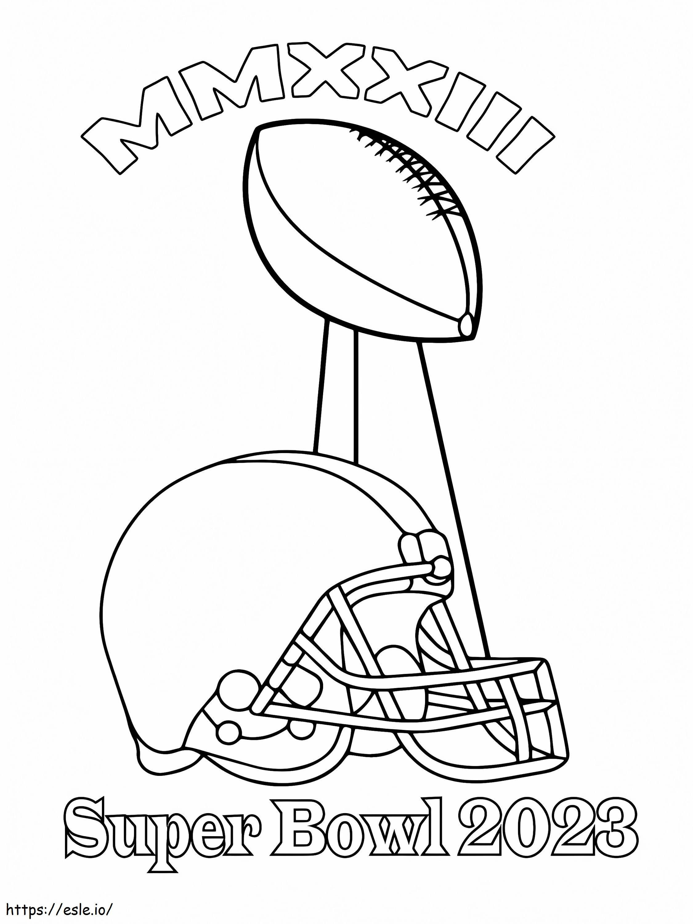 Super bowl coloring page