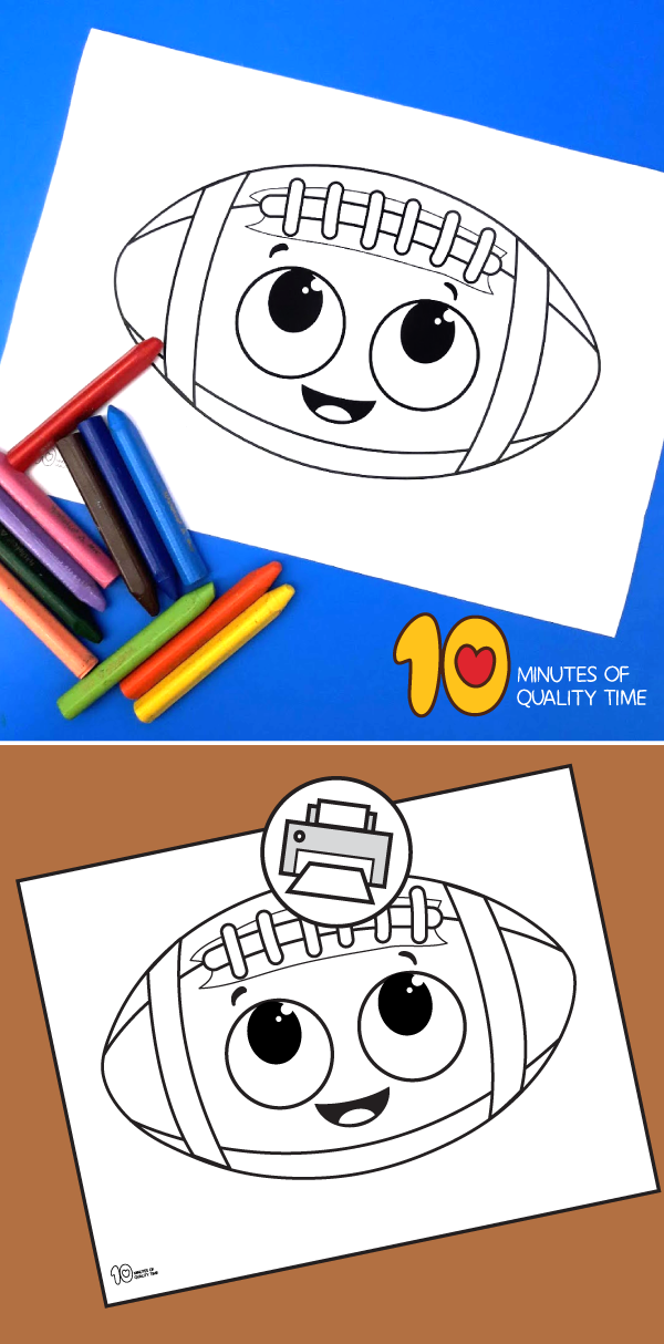 Super bowl coloring sheet â minutes of quality time