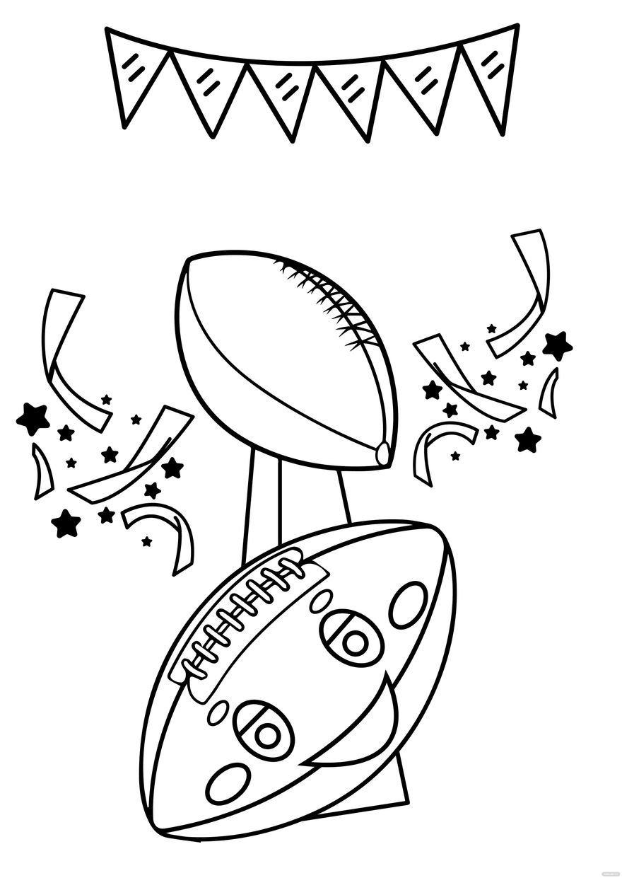 Free cute super bowl drawing