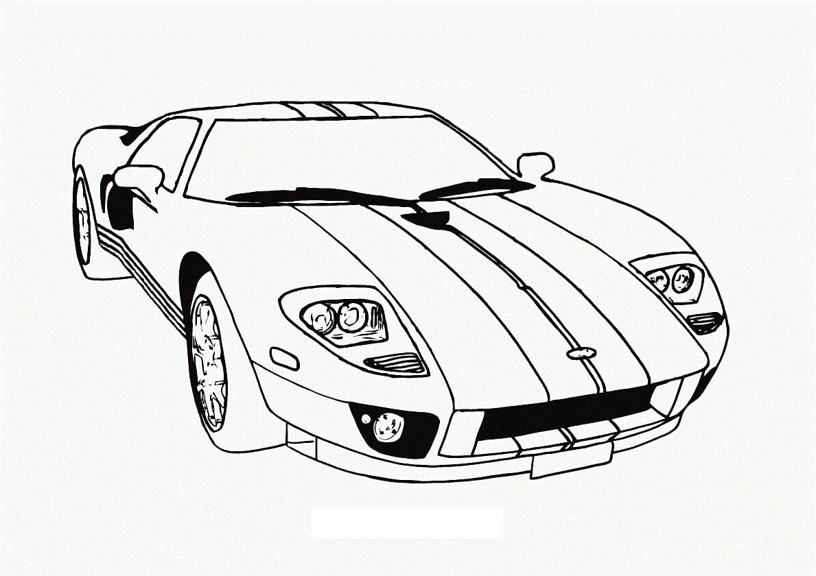 Sports car coloring pages