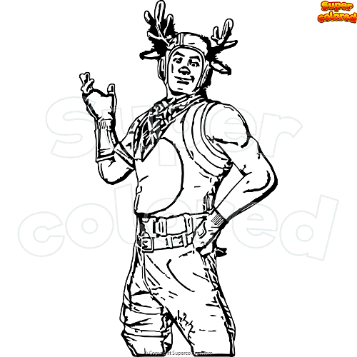 Coloring page fortnite red nosed ranger