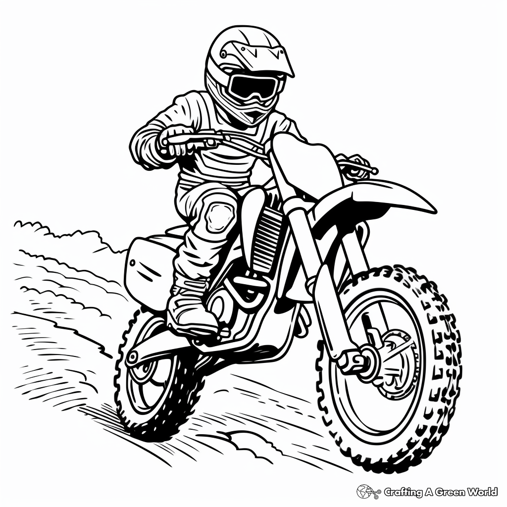 Dirt bike coloring pages