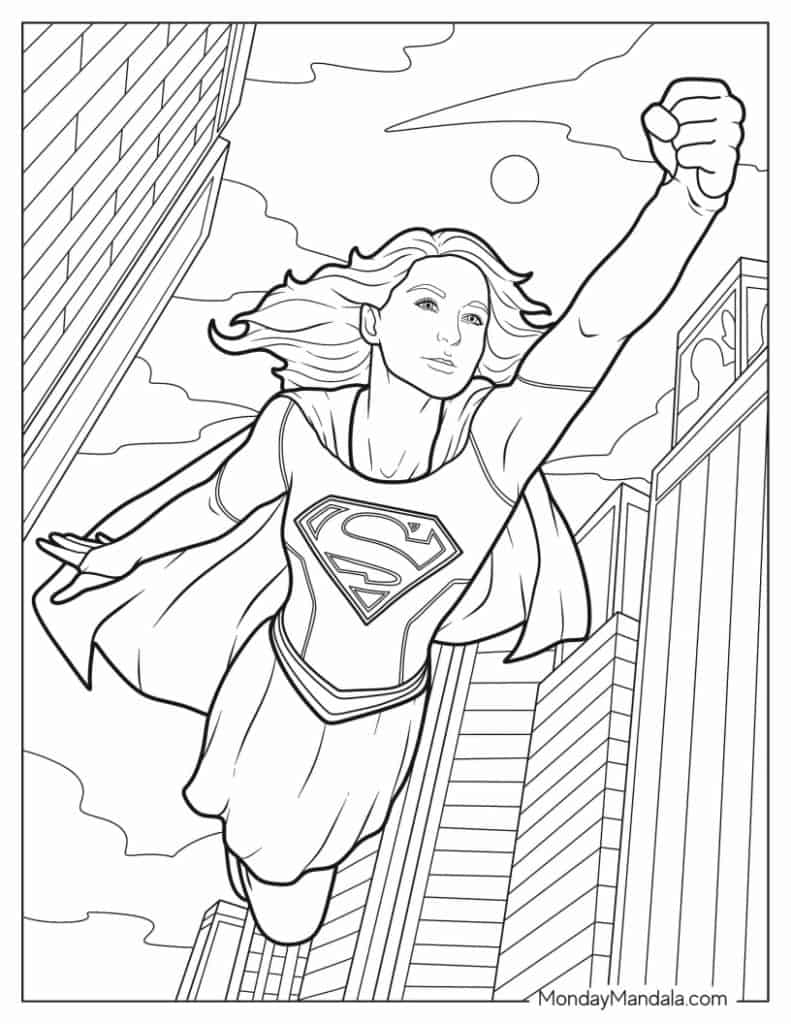 Superhero coloring pages free pdf printables