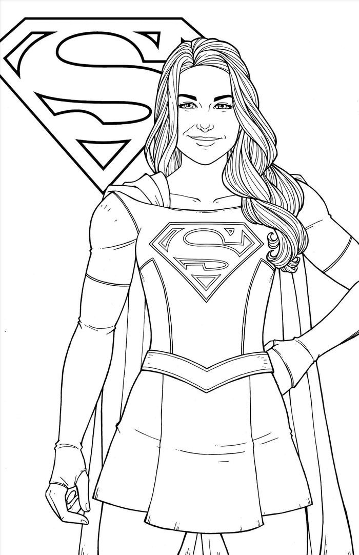 Supergirl coloring pages pdf