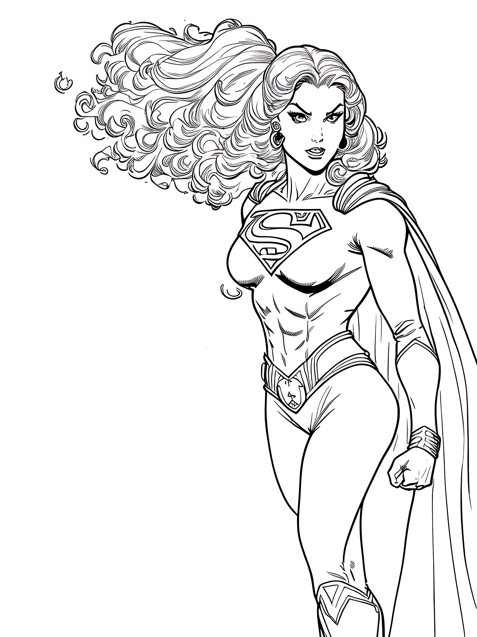 Myndcruzer supergirldrawn by george perez inks by dc style