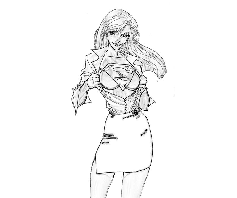 Supergirl supergirl super hero how coloring