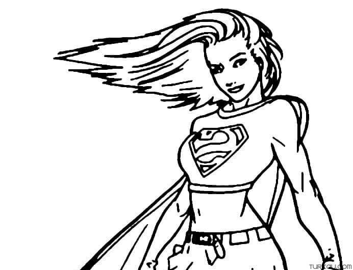 Supergirl coloring pages