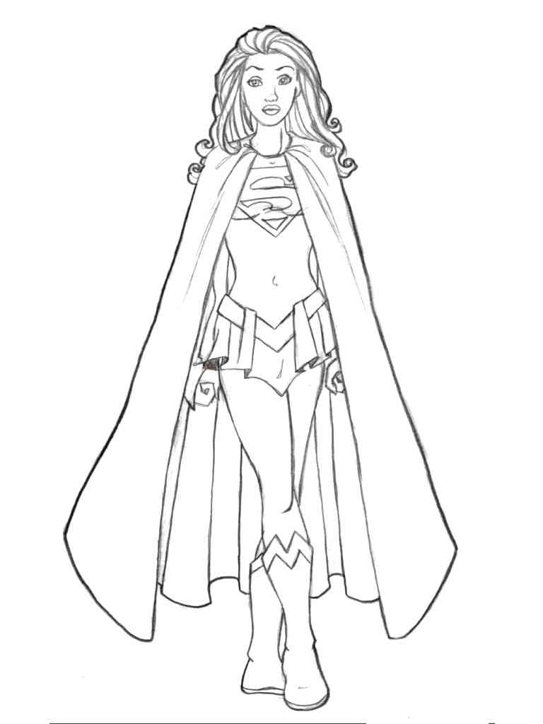 Supergirl coloring pages