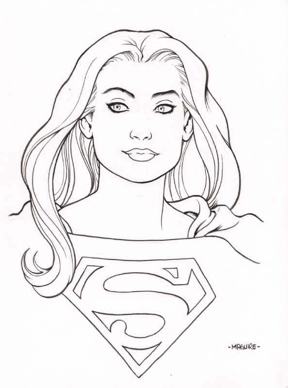 Supergirl by kevin maguire in john popas heroes artwork ic art gallery room