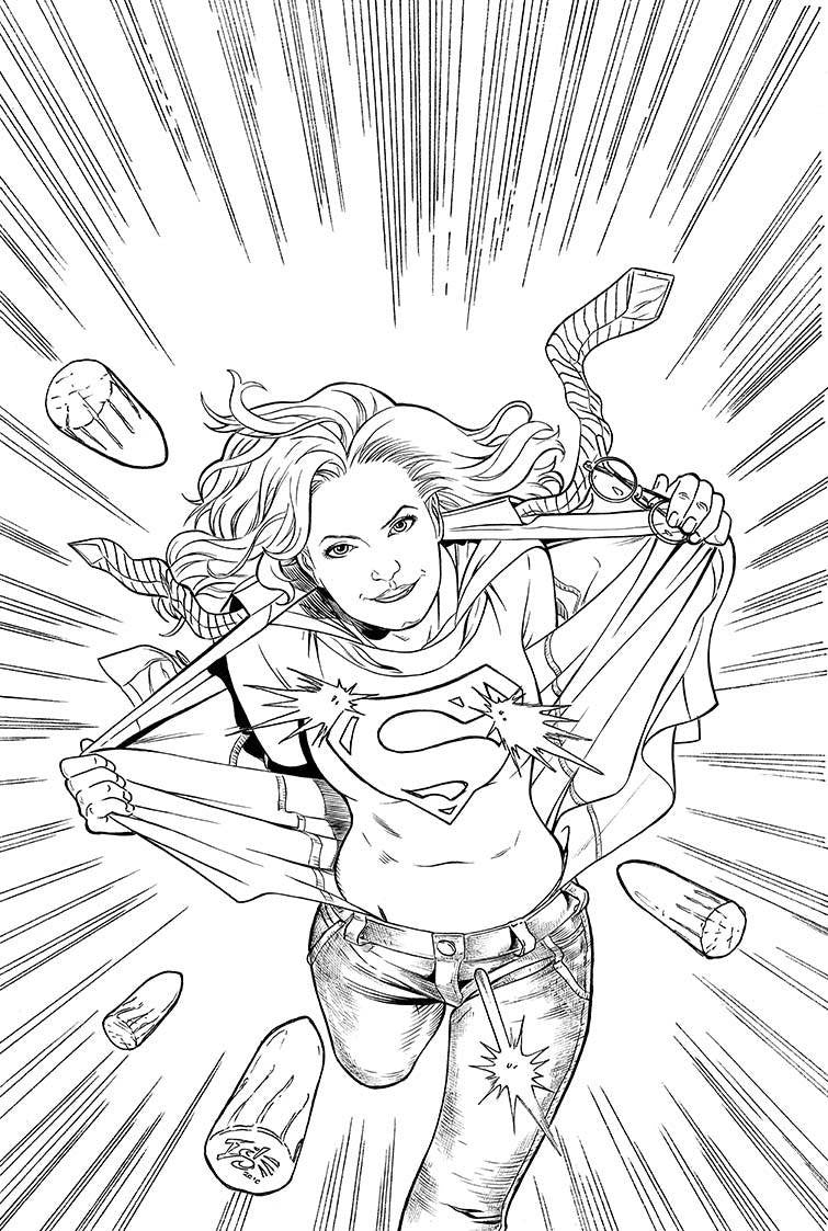Colouring dc supergirl tp â ics games and coffee