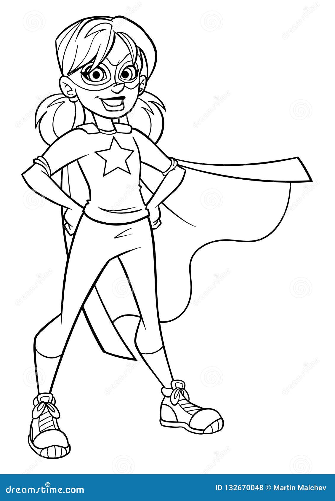 Super girl coloring stock illustrations â super girl coloring stock illustrations vectors clipart