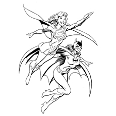 Beautiful free printable batgirl coloring pages online