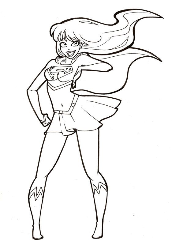 Supergirl coloring pages