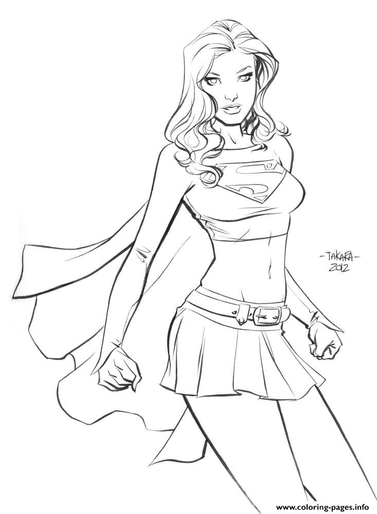 Supergirl coloring page printable