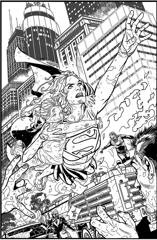 Supergirl art print the art of drew edward johnson