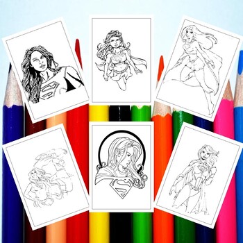 Ignite your imagination with printable supergirl coloring pages collection