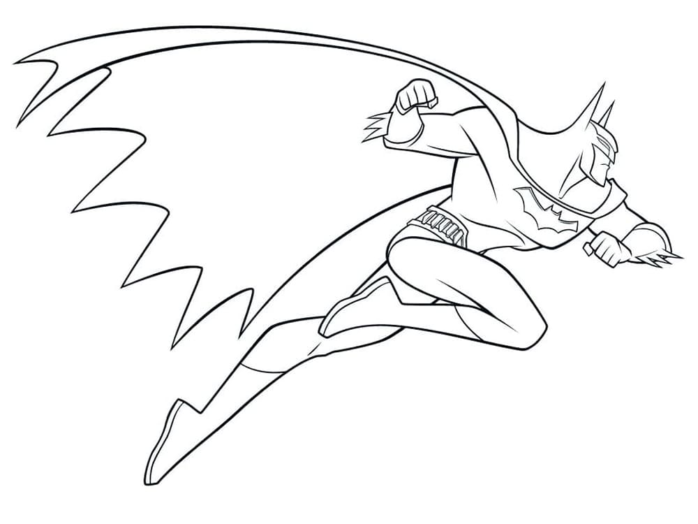 Batman superhero coloring page