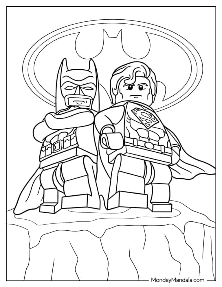 Lego batman coloring pages free pdf printables