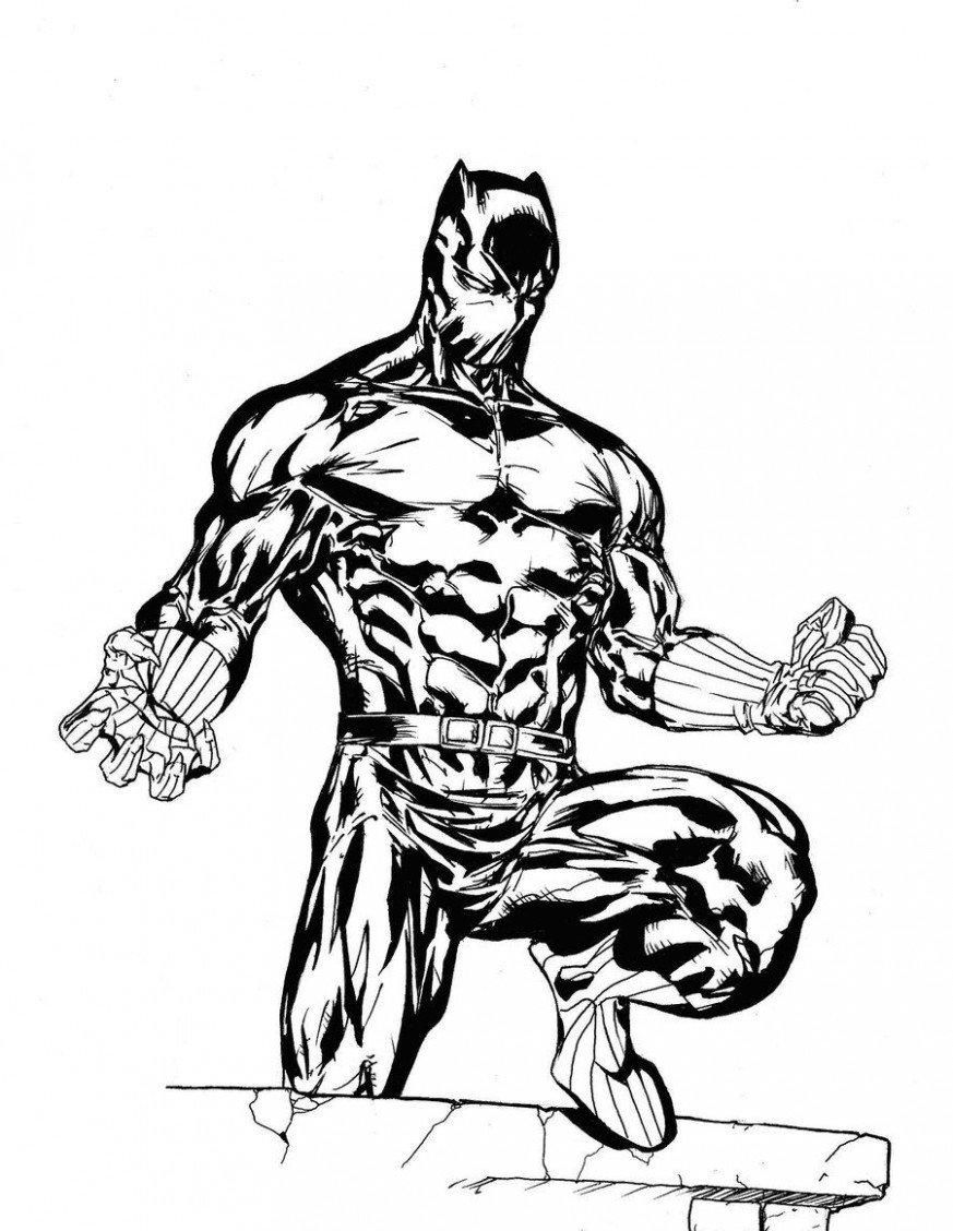 Black panther coloring pages