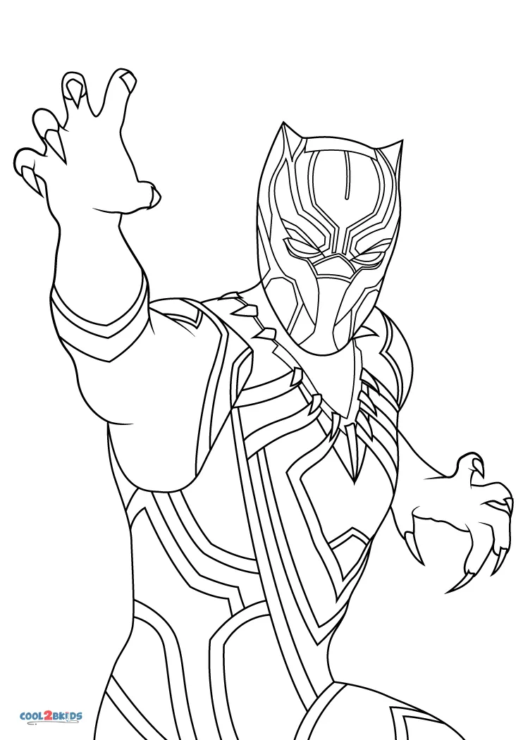 Free printable black panther coloring pages for kids