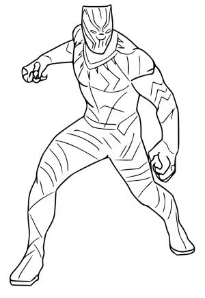 Free printable black panther coloring pages for adults and kids