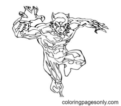 Black panther coloring pages printable for free download