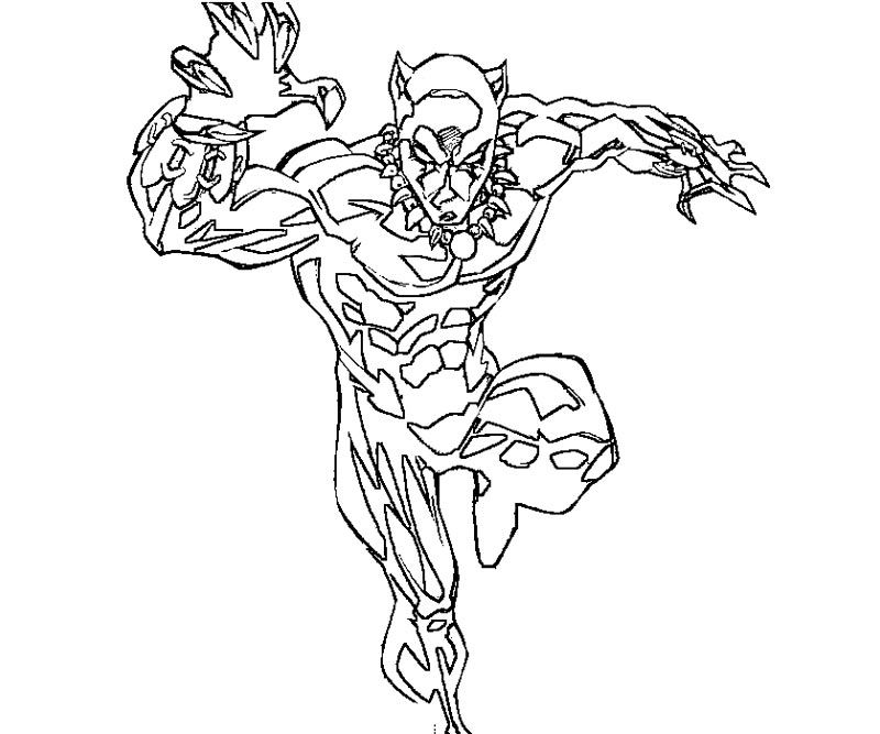 Black panther superhero coloring pages