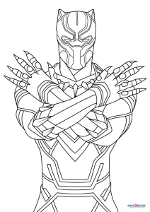 Free printable black panther coloring pages for kids