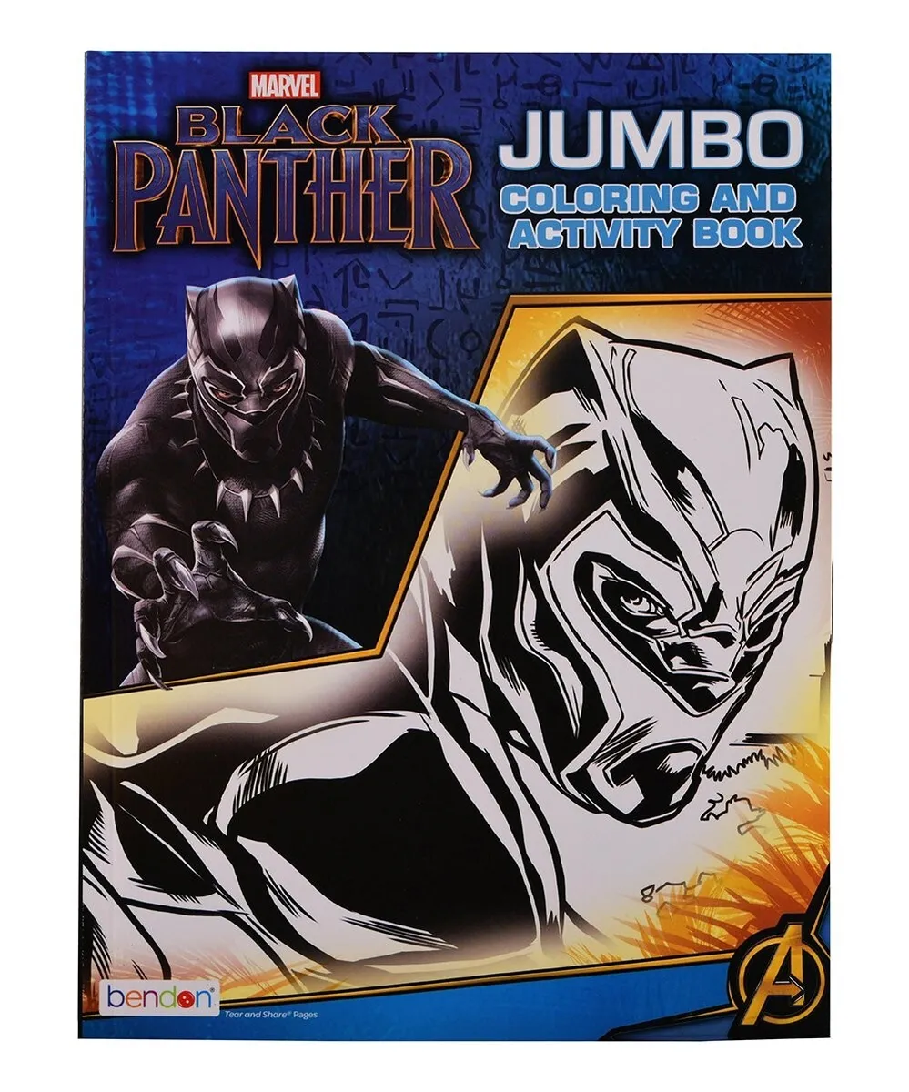 Marvel black panther jumbo coloring activity book brand new kids fun