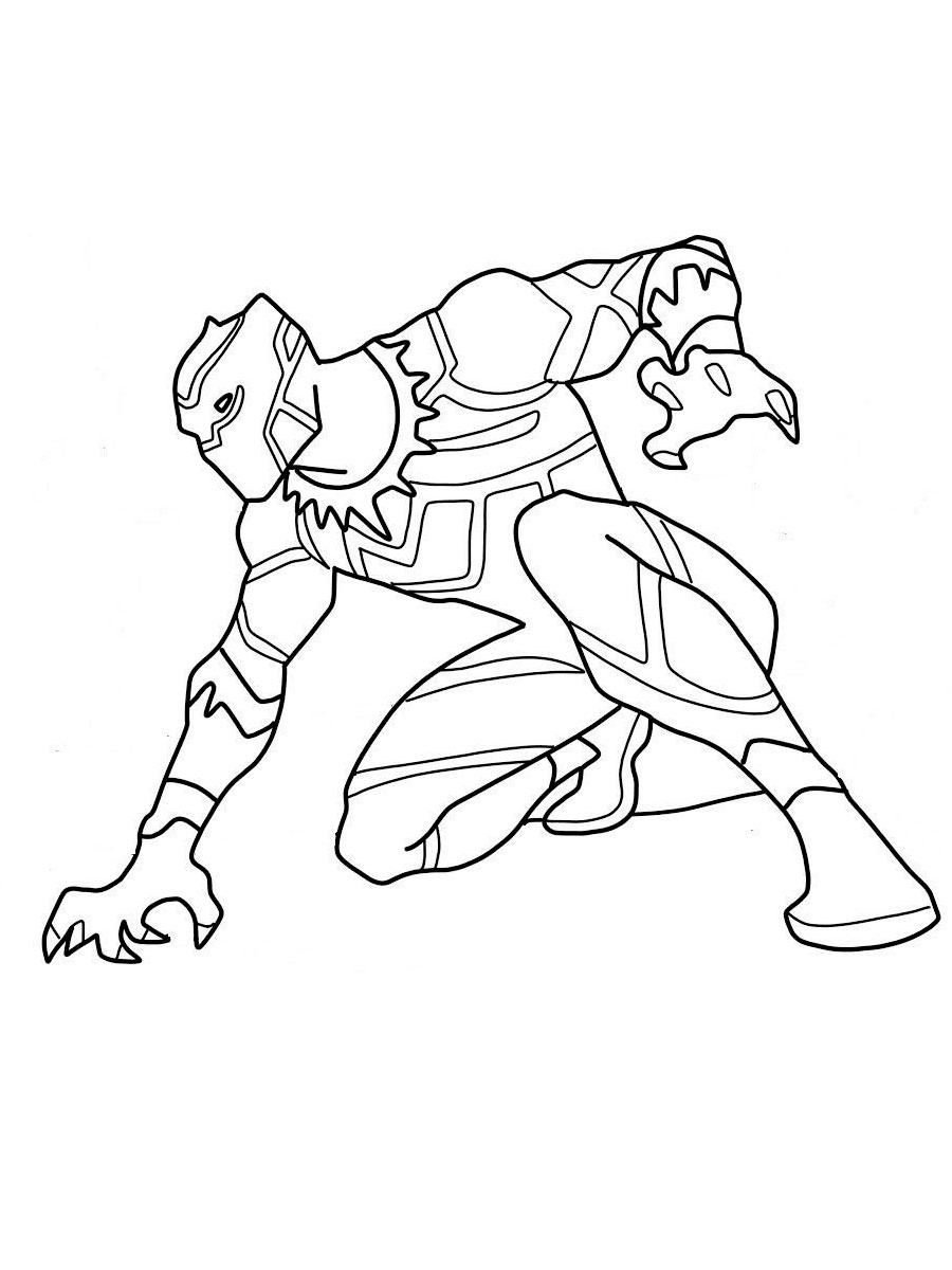 Black panther coloring pages