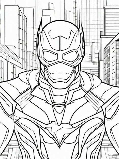 Page superhero coloring pages images