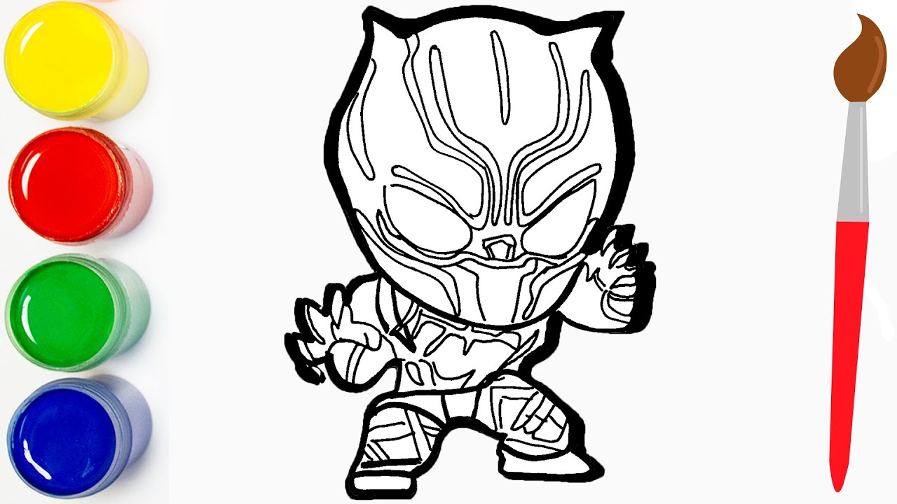 How to draw marvel super heroes a black panther