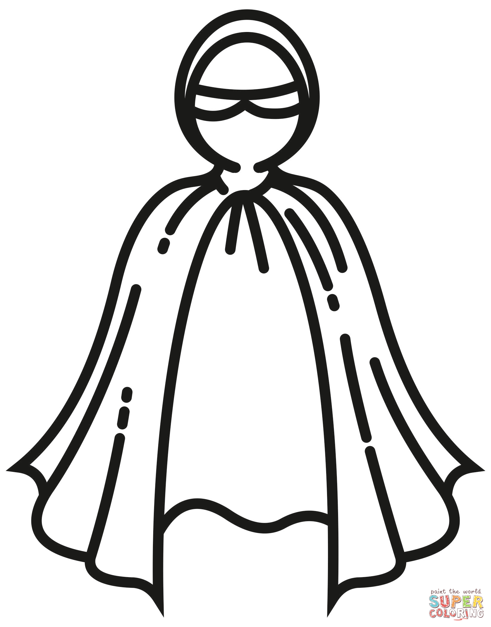 Hero cape coloring page free printable coloring pages