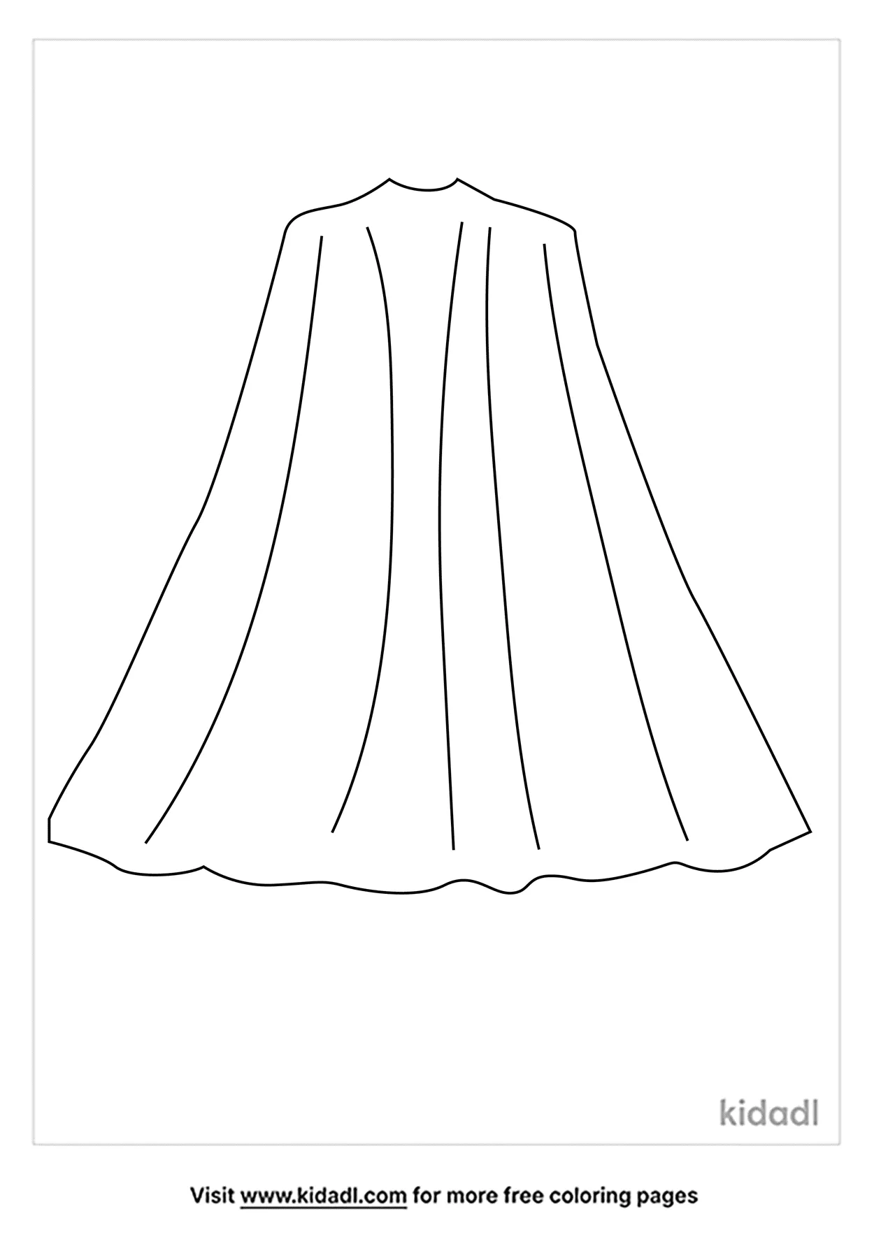 Free superhero cape coloring page coloring page printables
