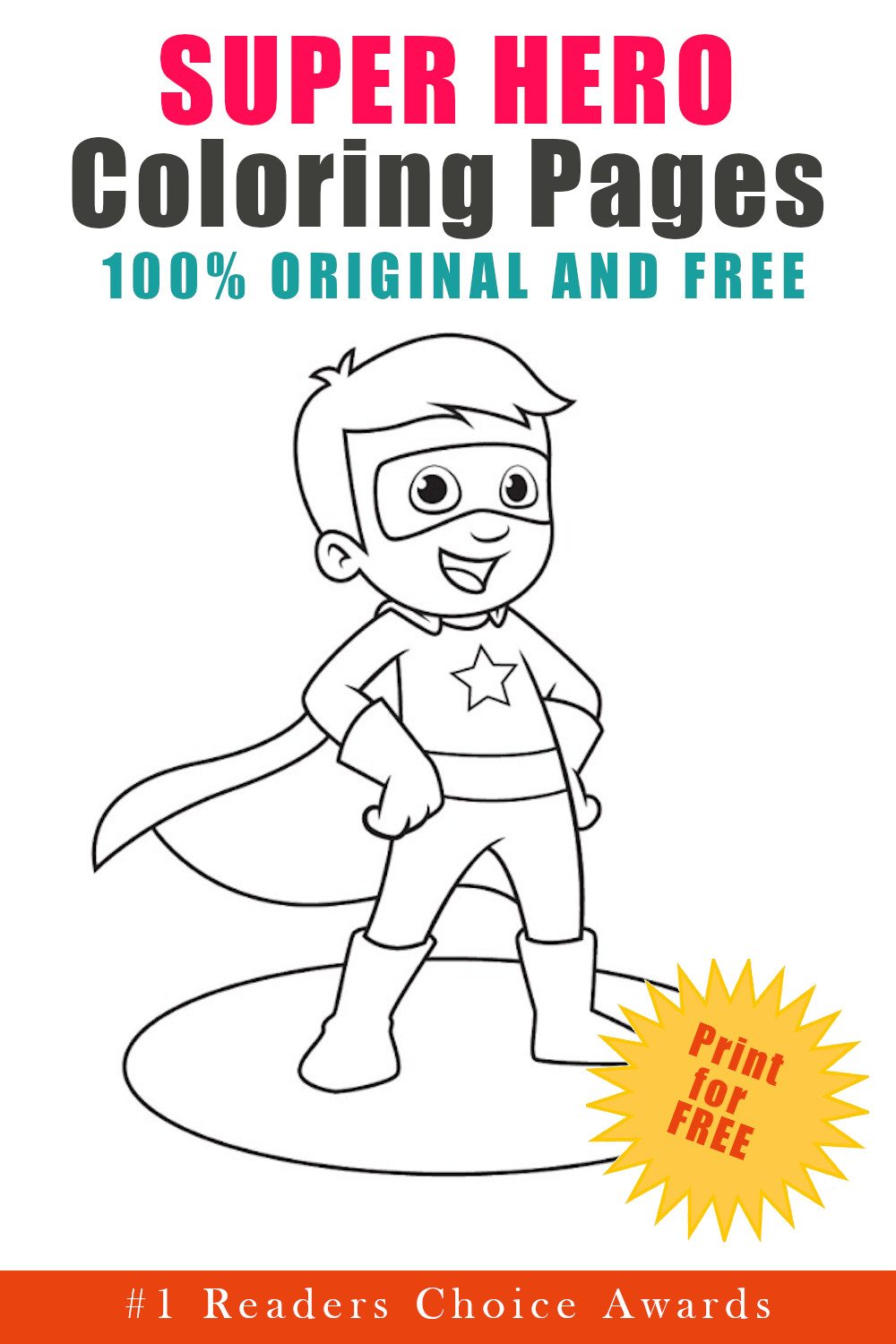 Superhero coloring pages free printables