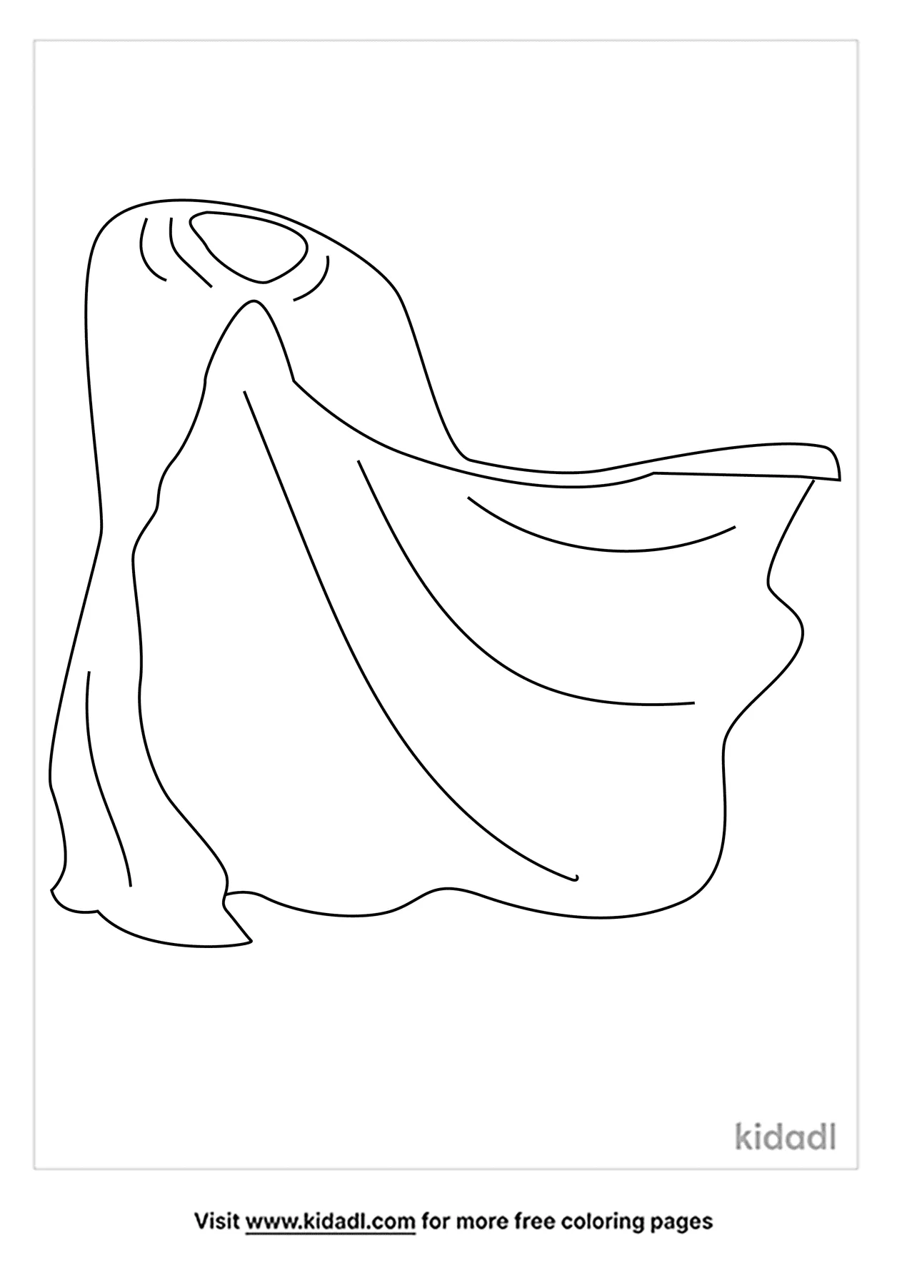 Free superhero cape coloring page coloring page printables