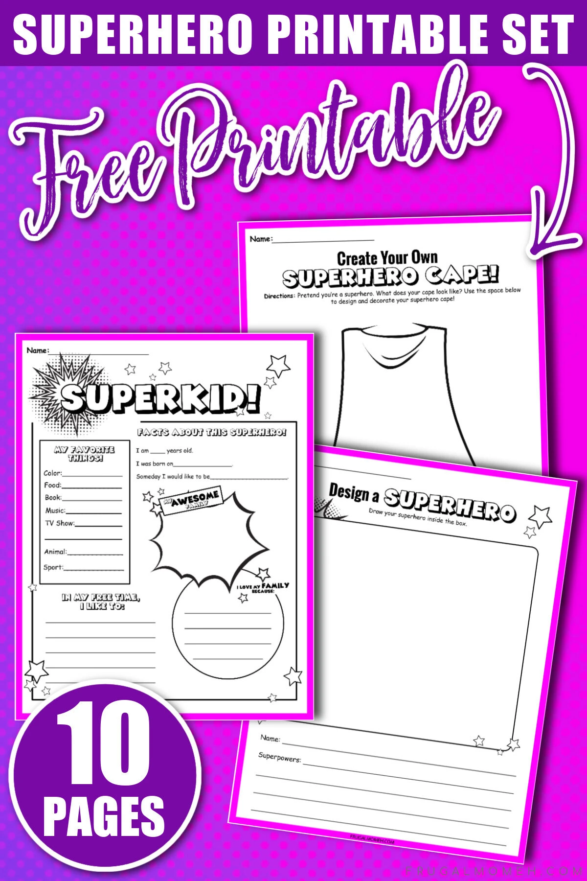 Free printable superhero worksheets activity sheets