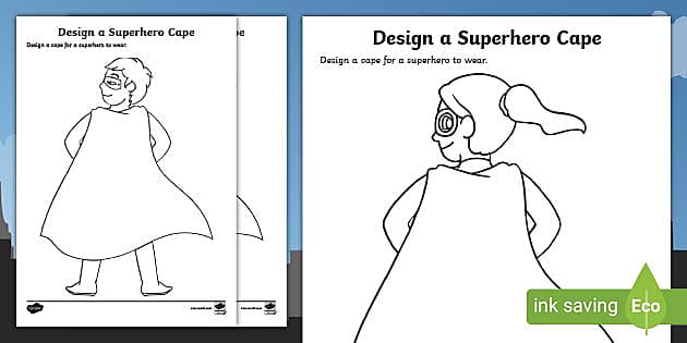 Design a superhero cape activity teacher made