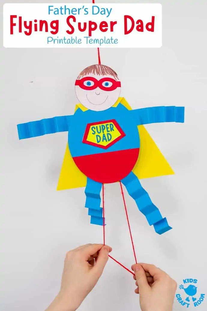 Fathers day flying super dad craft