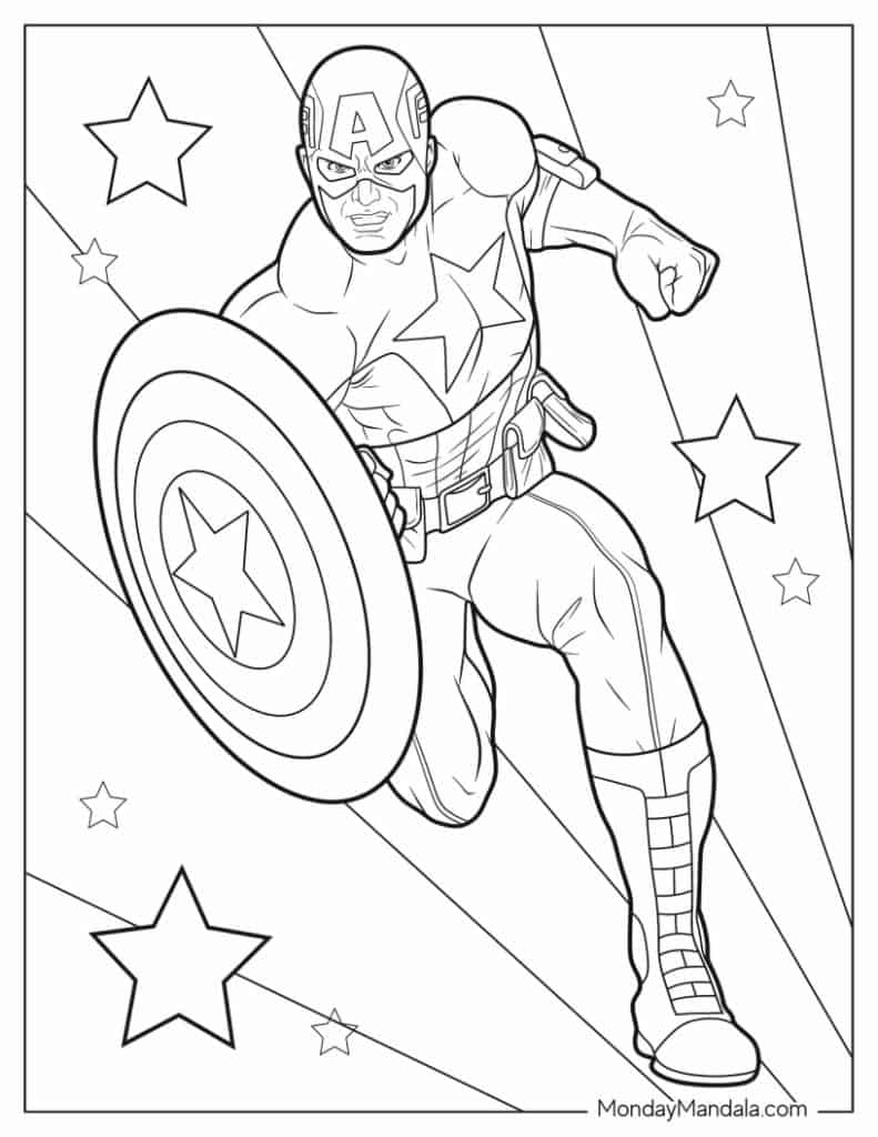 Superhero coloring pages free pdf printables