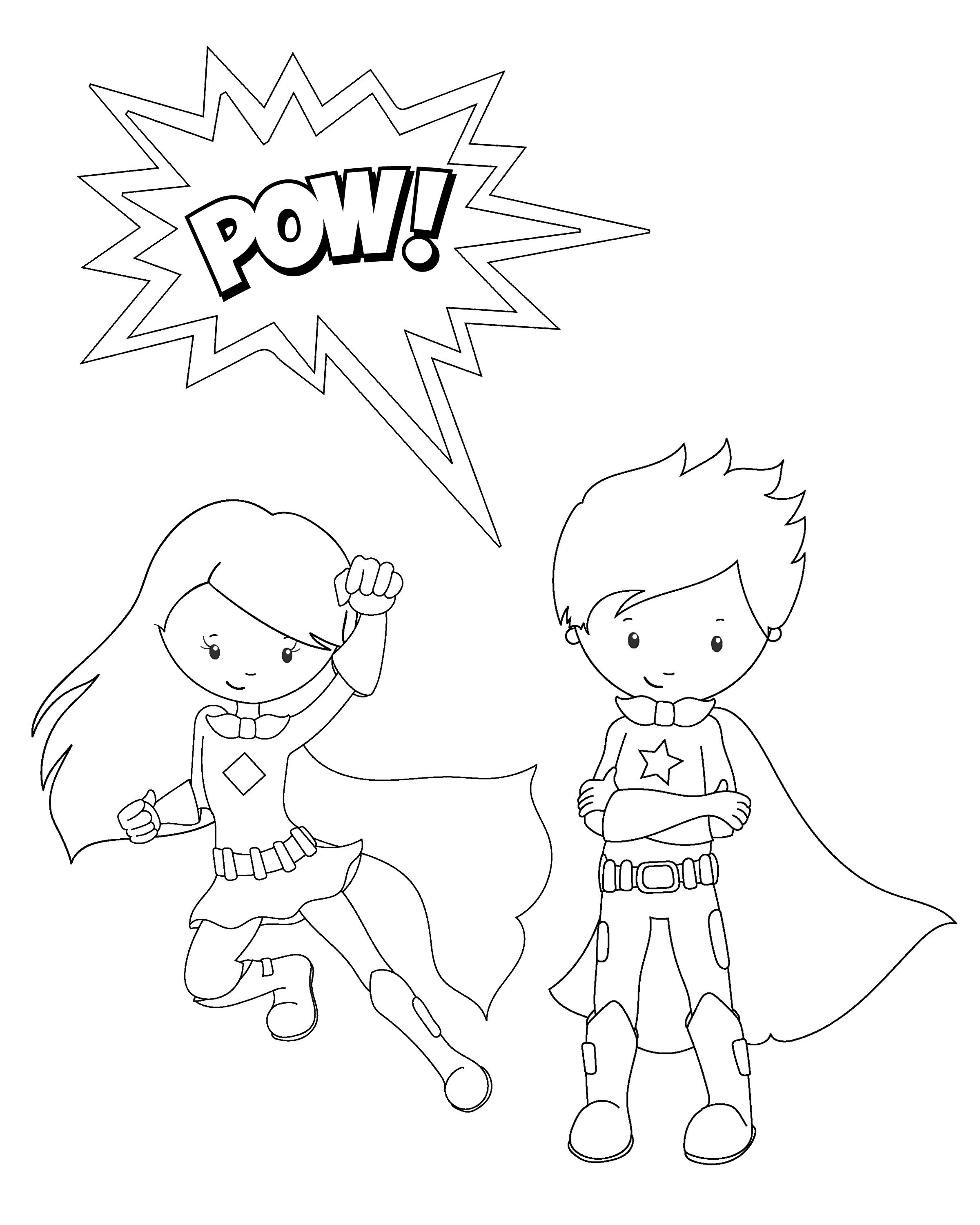 Free printable superhero coloring sheets for kids