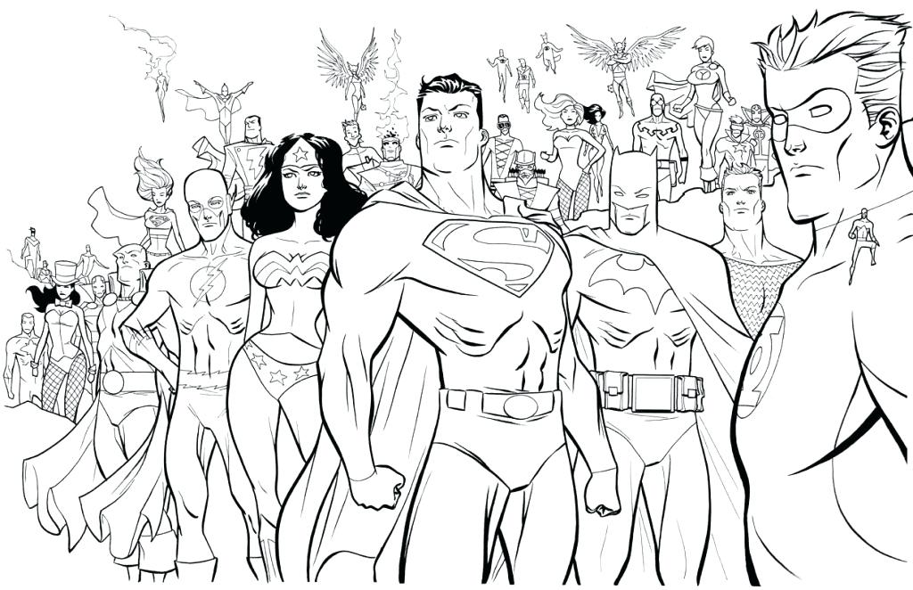 Superhero coloring pages