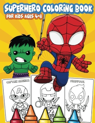 Superhero coloring book for kids awesome coloring pages for kids and toddlers ages