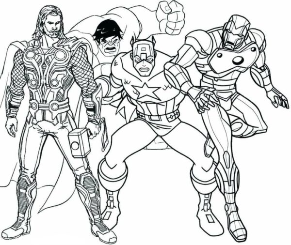 Free superhero coloring page