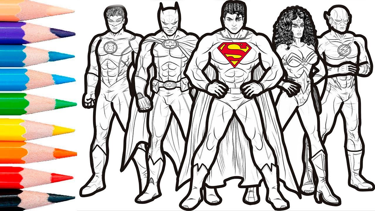 Superhero coloring pages