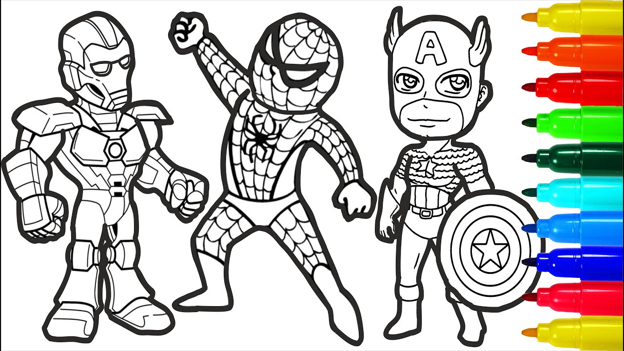 Superheroes warriors kids coloring pages