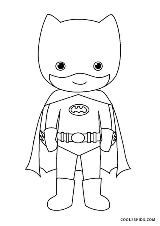 Get this superhero coloring pages for toddlers boy wearing batman outfit