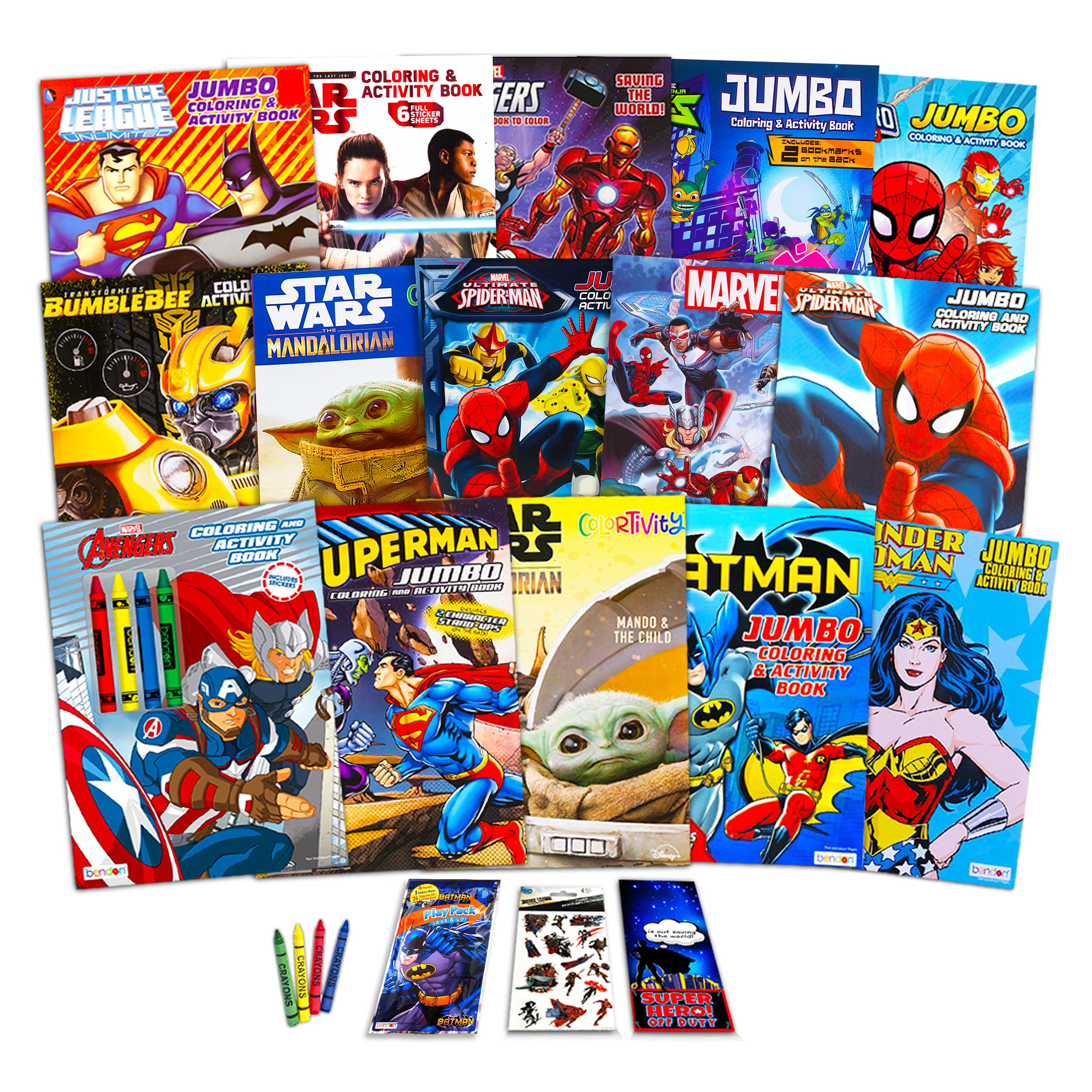 Superhero ultimate coloring book assortment for kids