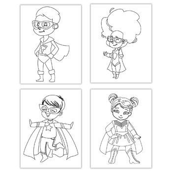 Superhero kids coloring pages printable coloring sheets by sketchbuddies